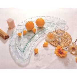 Platte "Halbmond", Glas, 58 x 28 cm Produktbild