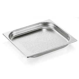 Gastronormbehälter GN 2/3 x 40 mm Bodenlochung | GN 71 Edelstahl Produktbild