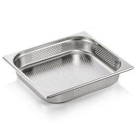 Gastronormbehälter GN 2/3 x 65 mm Boden- und Seitenlochung | GN 71 Edelstahl Produktbild