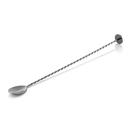 Barlöffel Twisted aus Edelstahl gun metal | gedrehter Stiel | Stößel L 335 mm Produktbild