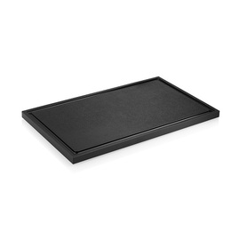 Schneidbrett NOCTURN Kunststoff | schwarz 500 mm x 300 mm H 20 mm mit Saftrille Produktbild