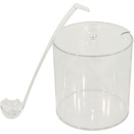 Dressingtopf 2800 ml Polycarbonat transparent Ø 150 mm  H 160 mm  | mit Dressinglöffel Produktbild