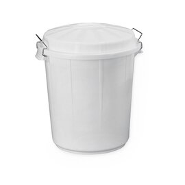 Zutatenbehälter | Lagerbehälter weiß 50 ltr  Ø 455 mm  H 505 mm Produktbild