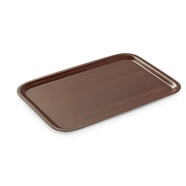 Tablett Holz braun melaminbeschichtet | rechteckig 450 mm  x 340 mm Produktbild 0 L