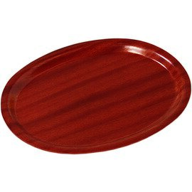 Tablett Holz melaminbeschichtet | oval 260 mm  x 200 mm Produktbild 0 L