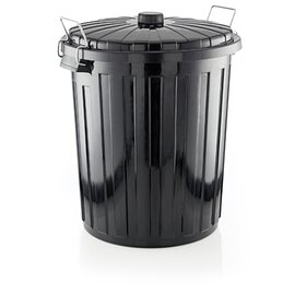 Abfallbehälter 55 ltr Kunststoff schwarz Ø 460 mm  H 550 mm Produktbild