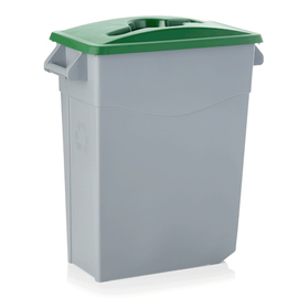 Abfallbehälter 65 ltr Kunststoff grau  L 610 mm  B 275 mm  H 670 mm Produktbild 1 S