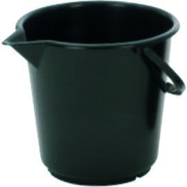 Eimer mit Skala mit Ausguss Kunststoff schwarz 10 ltr  Ø 290 mm  H 280 mm Produktbild