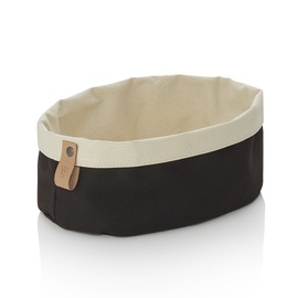 Brottasche Flip Cotton creme | schwarz | 250 mm x 180 mm H 120 mm Produktbild