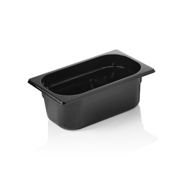 Gastronorm Behälter GN 1/4 | GN 96 BLACK | Polycarbonat schwarz H 100 mm Produktbild