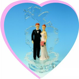 Hochzeitspaar, Acryl/Resin, "Amor", H 22 cm, schwere Ausführung, passend zu Etagere für Hochzeitspaar Produktbild