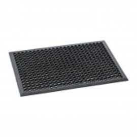 Fussbodenmatte perforiert schwarz | 90 cm  x 90 cm  H 1,2 cm Produktbild