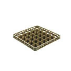 Gläserkorb beige|braun 500 x 500 mm  H 220 mm | 36 Fächer 74 x 74 mm  H 208 mm Produktbild 1 S