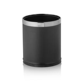 Papierkorb Edelstahl | schwarz | doppelwandig | 9 ltr | Ø 220 mm H 260 mm Produktbild