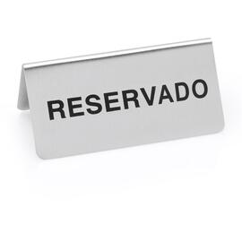 Tischaufsteller beschriftet mit RESERVADO | 100 mm x 50 mm H 50 mm Produktbild