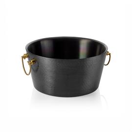 Champagnerkühler Edelstahl schwarz | doppelwandig | 9,0 ltr Ø 340 mm H 170 mm Produktbild
