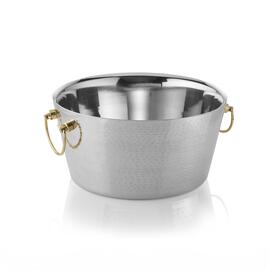 Champagnerkühler Edelstahl edelstahlfarben | 9,0 ltr Ø 340 mm H 170 mm Produktbild