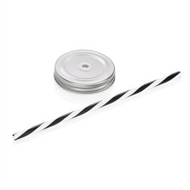 Limobecher Caro  Deckel mit Trinkhalm,  á 6  Produktbild