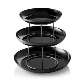 Gourmet Tower STEEL & STYLE Edelstahl schwarz | 3 Ebenen Ø 250 | 300 |350 mm Produktbild