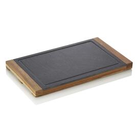 Servierbrett Slate & Serve | Holz | Schiefer | 350 mm x 200 mm H 25 mm Produktbild