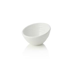 Mini-Schale Porzellan | weiß schräg | 35 ml 75 mm x 70 mm H 45 mm Produktbild