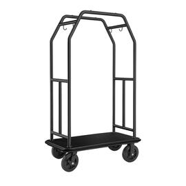 Hotelgepäckwagen Traveller Edelstahl | schwarz | Länge (Breite) 1120 mm x 600 mm H 1850 mm Produktbild