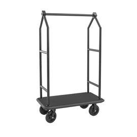 Gepäckwagen Voyager Edelstahl | schwarz | schwarzer Teppich | Länge (Breite) 1120 mm x 650 mm H 1900 mm Produktbild