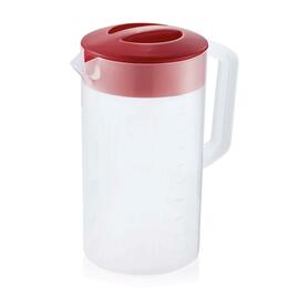 Kanne Kunststoff | mit Skalierung | mit rotem Deckel 2,5 ltr Ø 125 mm H 250 mm Produktbild