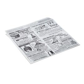Takeawaytüte Wrap & Go | Zeitungsmotiv | weiß | schwarz | 170 mm x 180 mm Produktbild