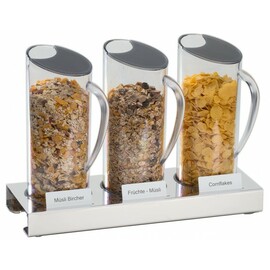 Müsliflöten 3 x 1,5 ltr  L 400 mm  H 140 mm Produktbild