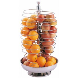Früchteständer Edelstahl | passend für 5 kg Obst  Ø 330 mm  H 620 mm Produktbild