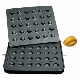 Tartlet-Backplatten Nüsschen antihaftbeschichtet  | Waffelgröße 42 x 35 x H 18 mm (30x) Produktbild