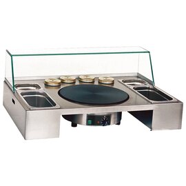 Crêpesstation ECONOMIC mit 1 Backplatte mit Hustenschutz Elektro 230 Volt 3600 Watt Produktbild