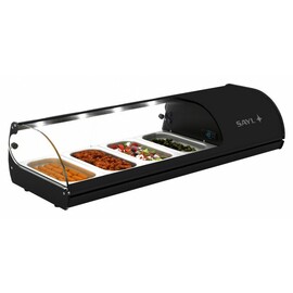 Kühlvitrine Royal Cooling Tapas 4 schwarz 230 Volt | 4 Behälter GN 1/3 - 40 mm  | Kompressor rechts Produktbild