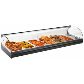 Warmhaltevitrine Cristal 6 6 x 1/3 GN 1000 Watt 230 Volt  L 1190 mm  B 395 mm  H 245 mm Produktbild