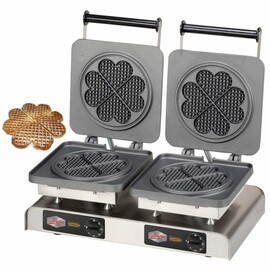 Waffeleisen eco Sunnywaffel II antihaftbeschichtet  | Waffelgröße  Ø 190 x H 8 mm (2x)  | 4400 Watt 400 Volt Produktbild
