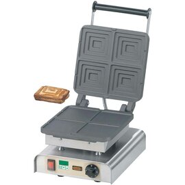 Waffeleisen|Sandwichmaker antihaftbeschichtet  | Waffelgröße 115 x 125 x H 25 mm (4x)  | 2200 Watt 230 Volt Produktbild