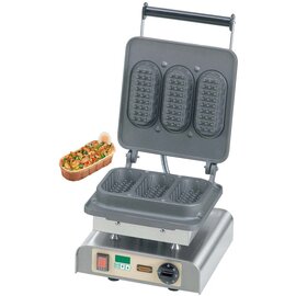 Waffeleisen antihaftbeschichtet  | Waffelgröße 75 x 165 x H 35 mm (3x)  | 2200 Watt 230 Volt Produktbild