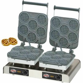 Doppel-Waffeleisen ECO  | Waffelgröße Ø 80 x H 16 mm (12x)  | 4400 Watt 400 Volt Produktbild