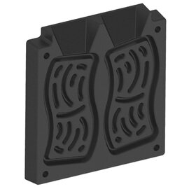 Backplatte Kartoffel-Waffel antihaftbeschichtet  | Waffelgröße 173 x 88 x 20 mm (2x) Produktbild