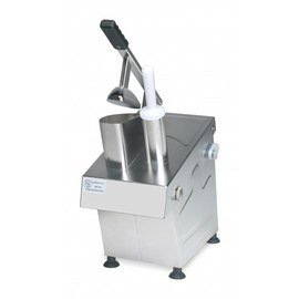 Gemüseschneider Saro "Chef 600" zum Schneiden, Reiben, 19,0 kg, Würfeln etc., für Gemüse, Nüsse, Schokolade, Käse, Tomaten etc., Gehäuse Aluminium / Edelstahl, inkl. 2 Auswurfscheiben, Anschluss: 230 V / 1Ph / 0,38 kW, B x T x H: 265 x 530 x 420 mm Produktbild