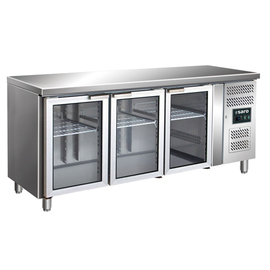 Kühltisch GN 3100 TNG mit 3 Glastüren | Umluftkühlung Produktbild