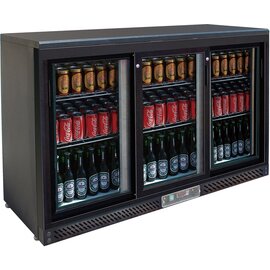 Bar Cooler mit Schiebetüren SC 316 SD schwarz 320 ltr | Umluftkühlung Produktbild