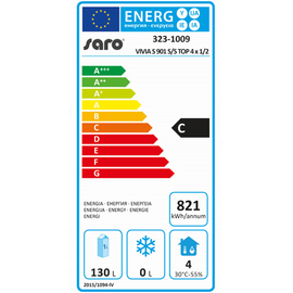 Gekühlter Arbeitstisch VIVIA S 901 S/S TOP 4 x 1/2 230 Watt | 4 Schubladen Produktbild 1 S