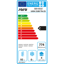 Unterbaukühltisch UGN 2100 TN-2S 350 Watt 214 ltr | 2 Schubladen Produktbild 1 S