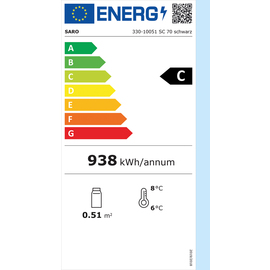 Mini-Umluftkühlvitrine SC70 schwarz | 68 ltr Produktbild 1 L