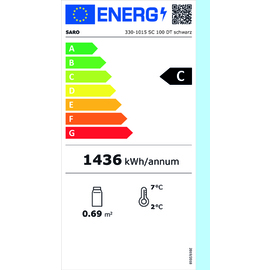 Kühlvitrine SC100DT inkl. 4 Roste | schwarz L 428 mm B 386 mm H 1110 mm Produktbild 1 L