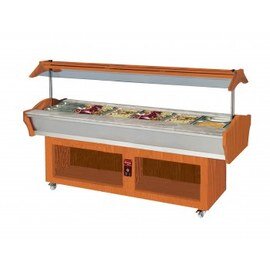 Buffet-Insel AMINA 6 walnussfarben passend für 6 x GN 1/1 Produktbild