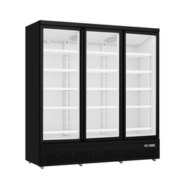 Tiefkühlschrank GTK 1480 PRO schwarz mit 3 Glastüren | Umluftkühlung Produktbild