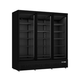 Kühlschrank GTK 1530 S PRO schwarz mit 3 Glastüren | Statische Kühlung Produktbild